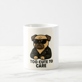 Mops in der Bombenjacke lustige Hunde Tasse Design
