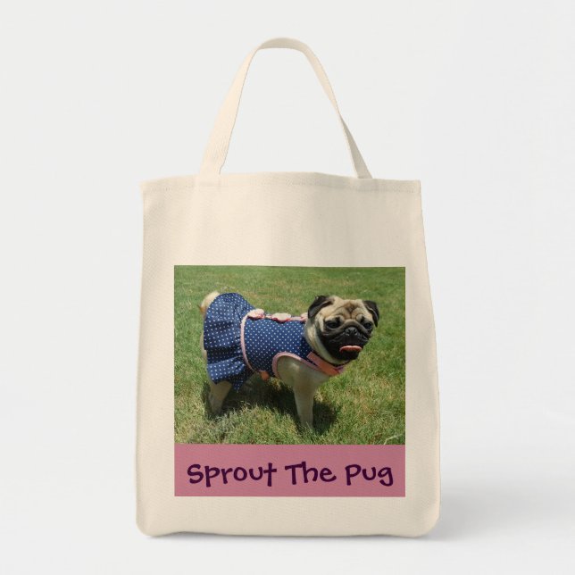 Mops in einem Kleid Tragetasche (Vorne)