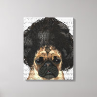 Mops in einer schlechten Wiege