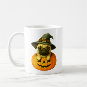 Mops in Pumpkin Kaffeetasse