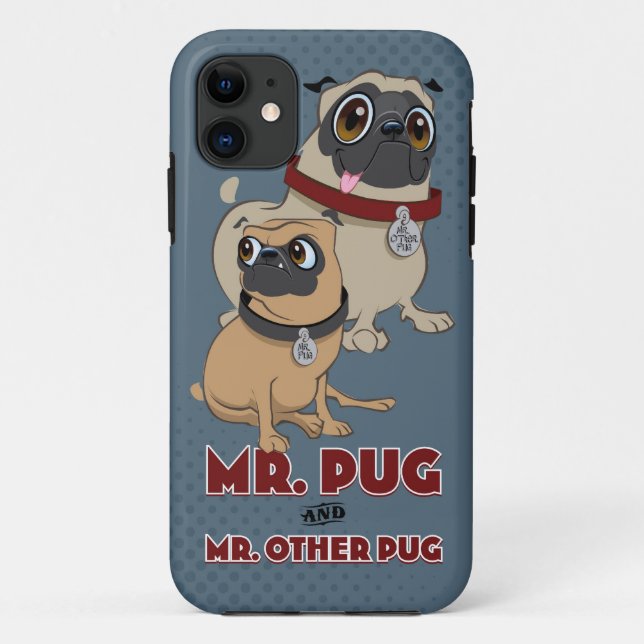 Mops iPhone Abdeckung Case-Mate iPhone Hülle (Rückseite)