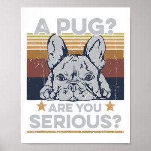 Mops ist Ihr ernstes Zitat für einen Franzosen-Bes Poster