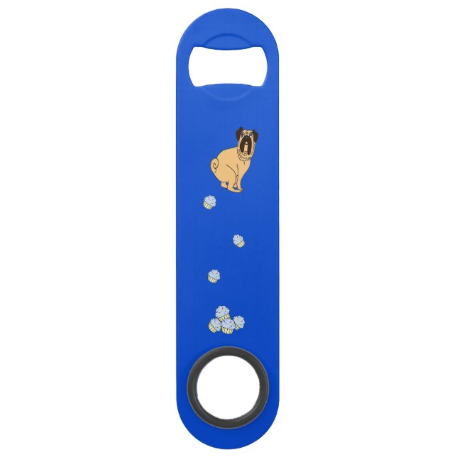 Mops Kacke Cupcakes Autoschlüssel Speed Flaschenöffner (Vorderseite)