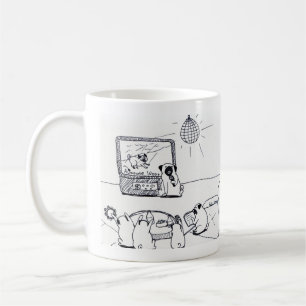 Mops-Karaoke Kaffeetasse