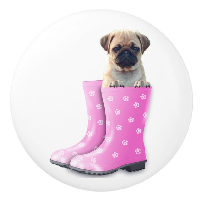 Mops Keramikknauf (Vorderseite)