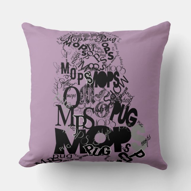 Mops Kissen (Vorderseite)