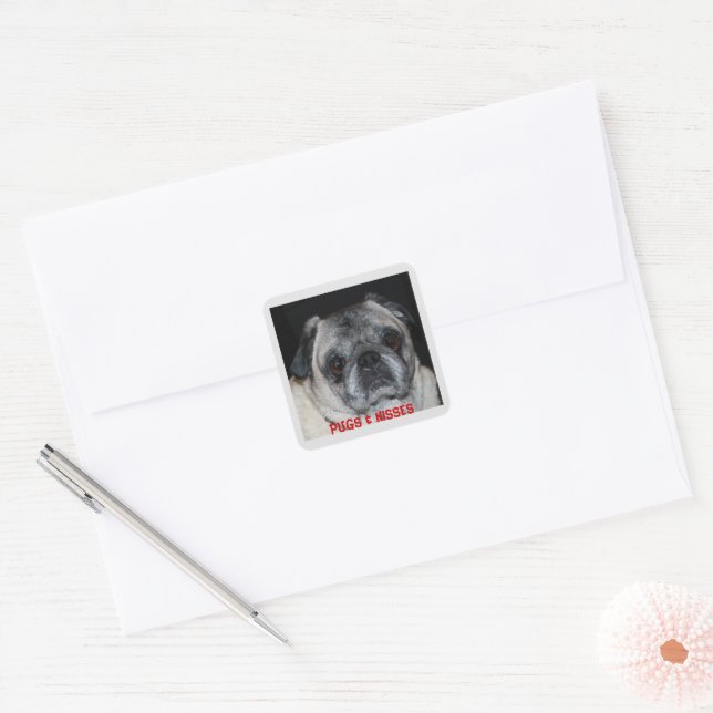 Mops & Kisses Sticker (Umschlag)