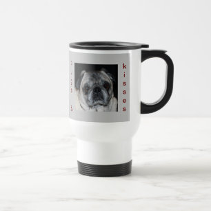 Mops & Kisses Travel Mug Reisebecher