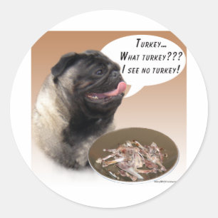 Mops (Kitz) die Türkei Runder Aufkleber
