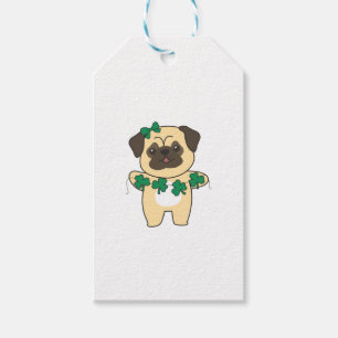 Mops Kleeblatts Niedliche Tiere für das Glück Geschenkanhänger