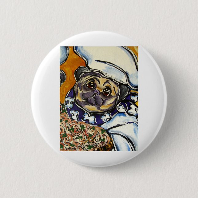 Mops Koch Button (Vorderseite)