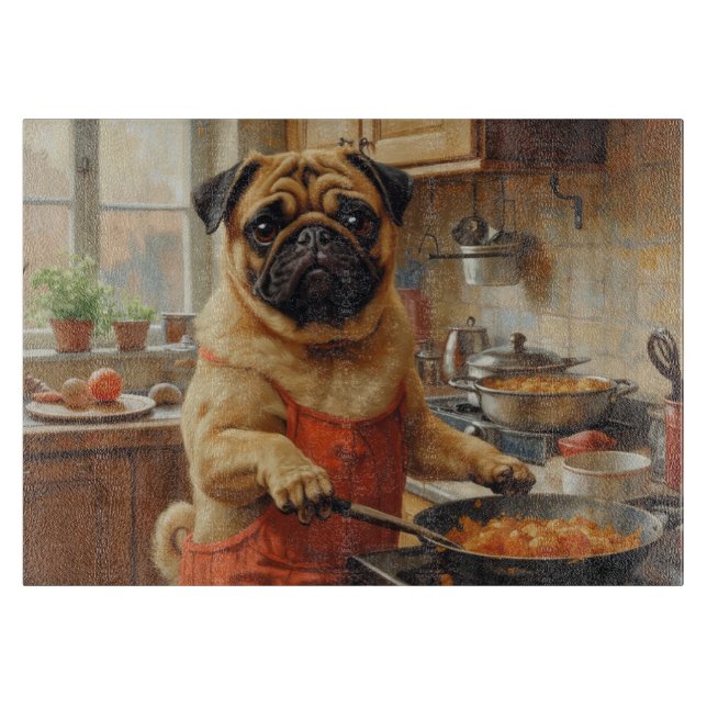 Mops-Kocherei in der Küche Schneidebrett (Vorderseite)