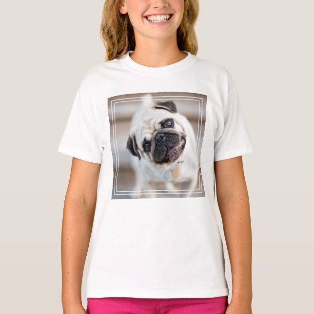 Mops-Kopfneigung T-Shirt (Vorderseite)