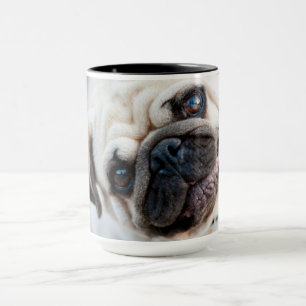 Mops-Kopfneigung Tasse