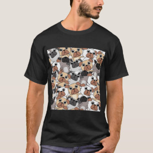 Mops Kunst Möpse Welpe lustig süße Hunde T-Shirt