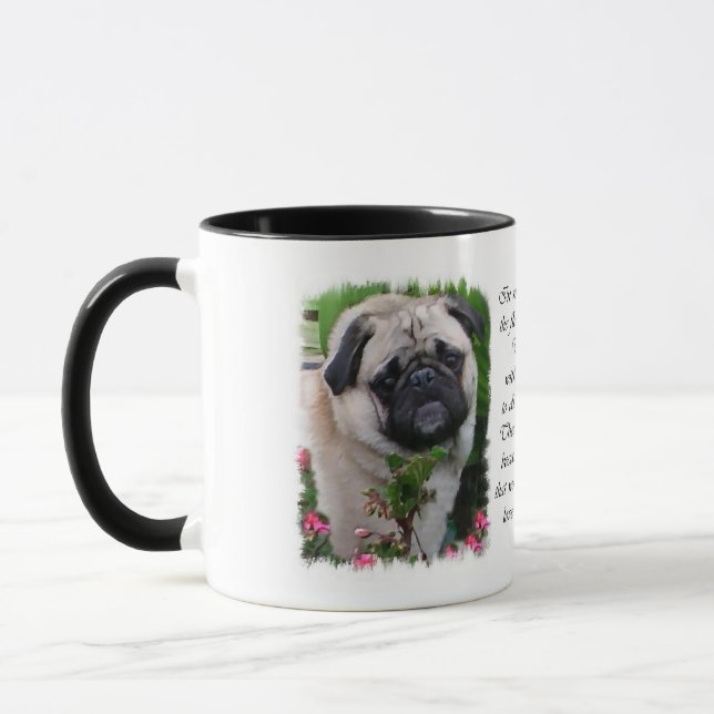 Mops Kunstgeschenke Tasse (Links)