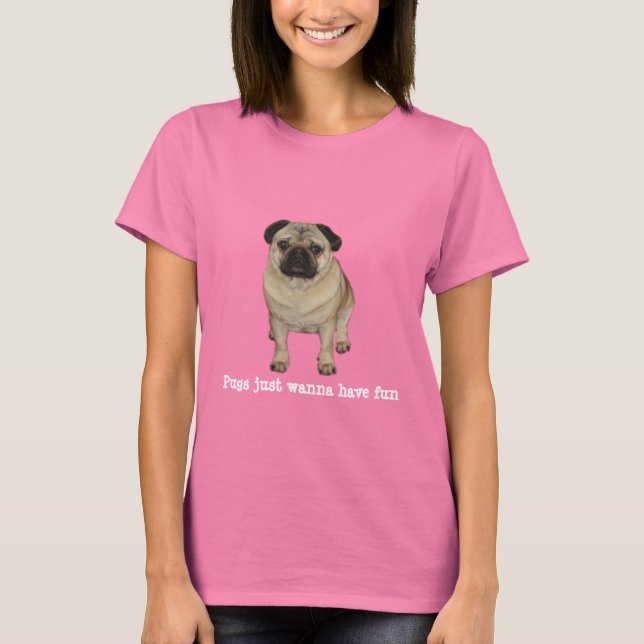 Mops Ladys Shirt (Vorderseite)