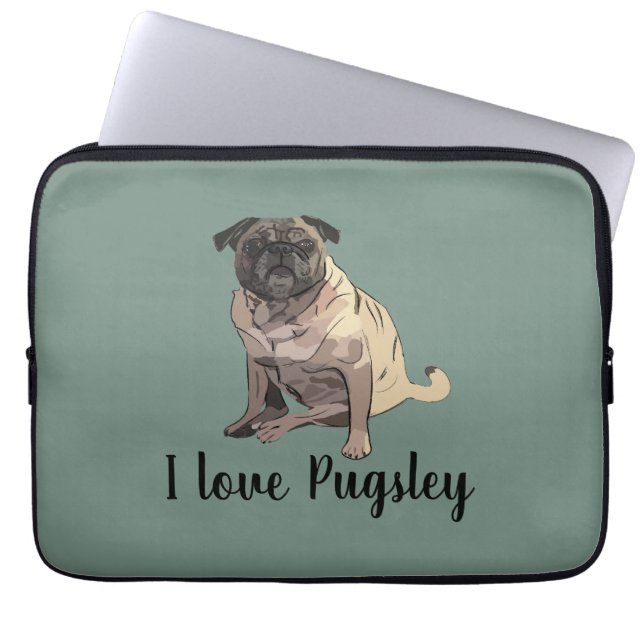 Mops Laptopschutzhülle (Vorderseite)