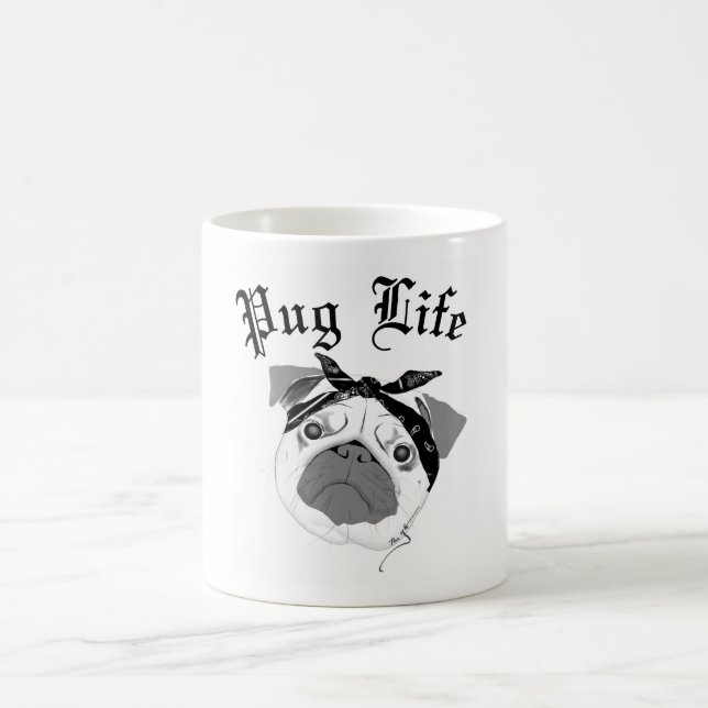 Mops-Leben! Kaffeetasse (Mittel)