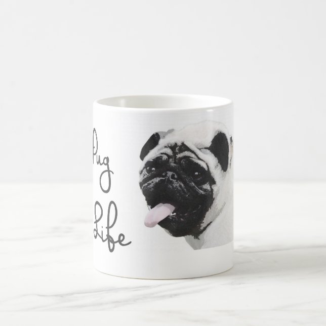 Mops-Leben Kaffeetasse (Mittel)