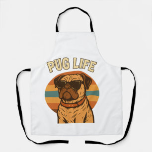 Mops Leben Schürze