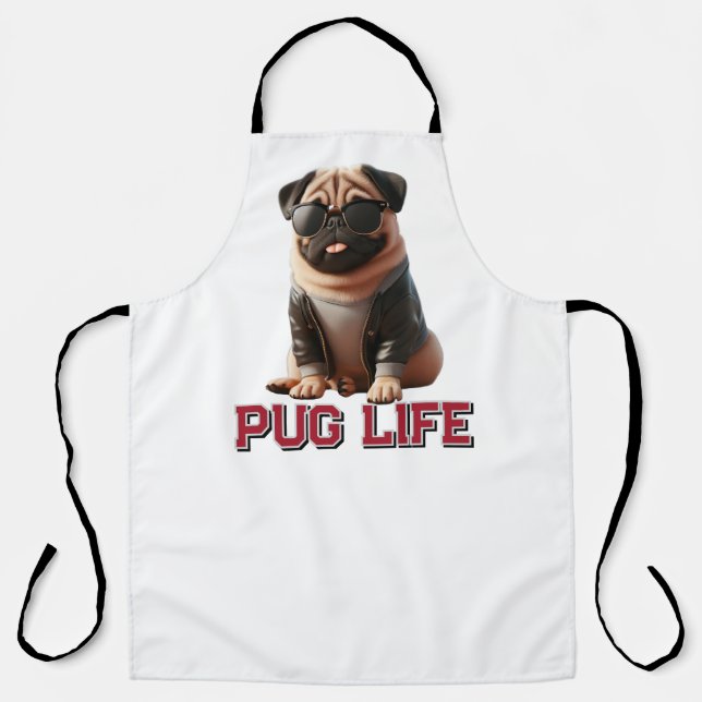 Mops Leben Süßer Mops Hund Schürze (Vorderseite)