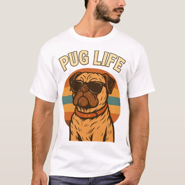 Mops Leben T-Shirt (Vorderseite)