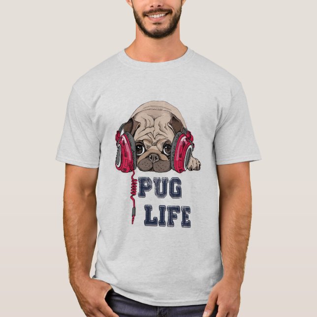 Mops-Leben-T - Shirts (Vorderseite)