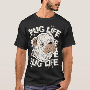 Mops Leben Tier Hund lustig T-Shirt