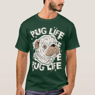 Mops Leben Tier Hund lustig T-Shirt