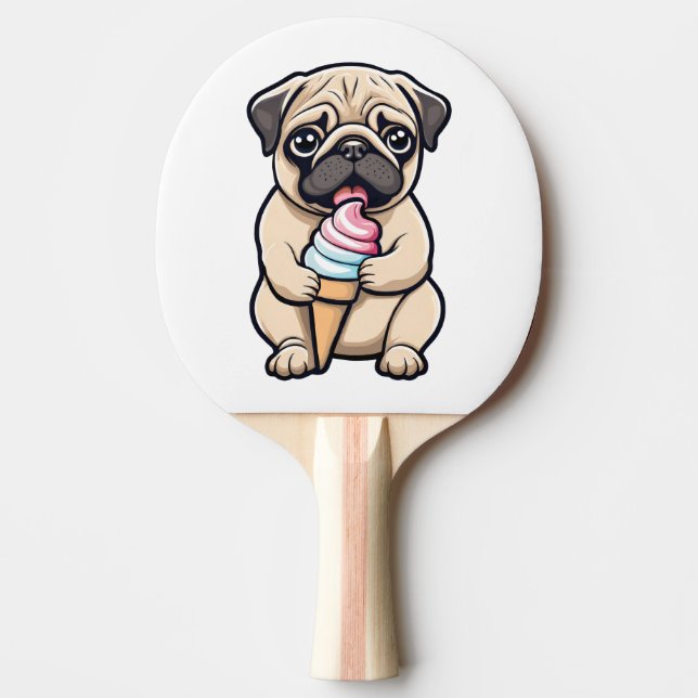 Mops leckendes Eis Tischtennis Schläger (Vorderseite)