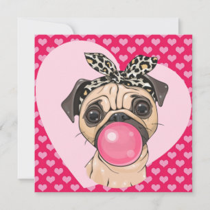Mops Liebe Feiertagskarte