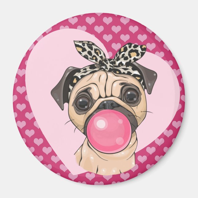 Mops Liebe Magnet (Vorne)