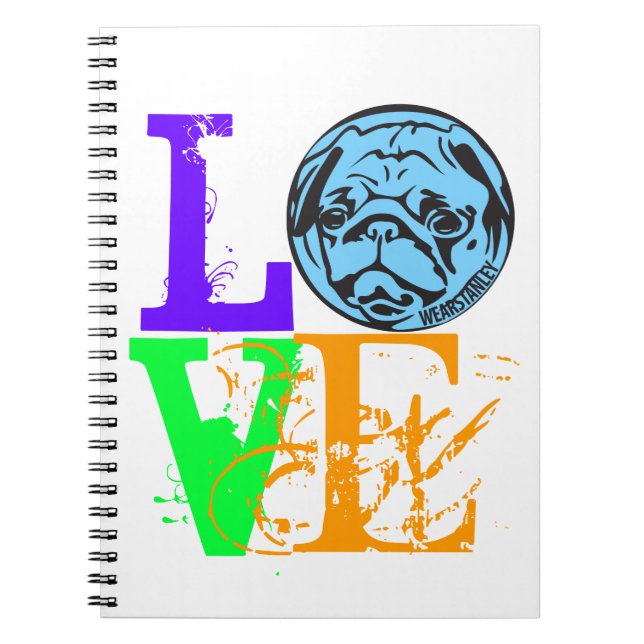 MOPS-LIEBE Notizbuch Notizblock (Vorderseite)
