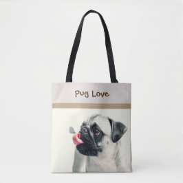 Mops Liebe - PERSONALIZE - Handtasche / Tasche