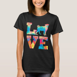 Mops Liebe Premium Gemälde T-Shirt