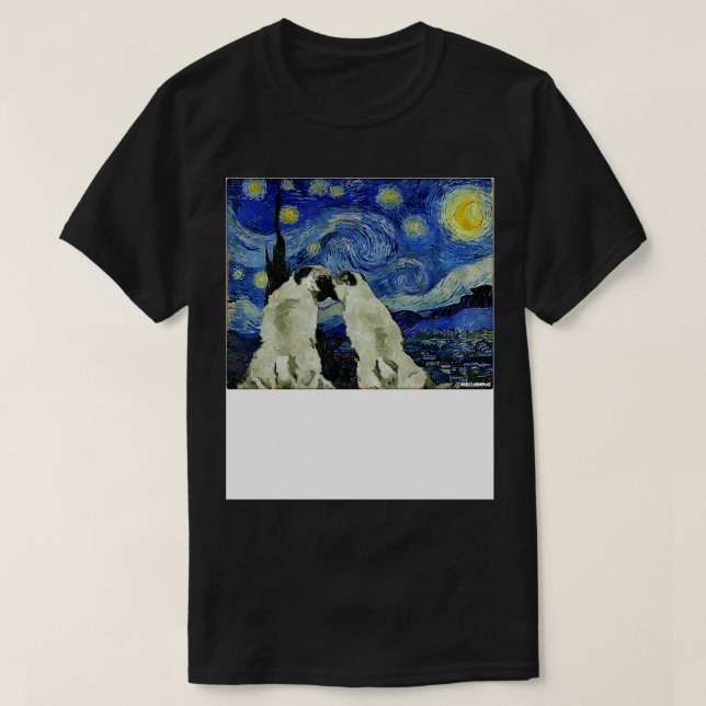 Mops Liebe T-Shirt (Design vorne)