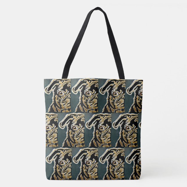 Mops Liebe Tote Tasche (Vorderseite)