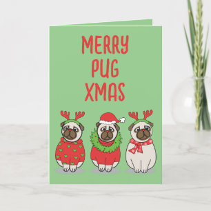 MOPS LIEBE Weihnachten Weihnachten Weihnachtsfeier Dankeskarte
