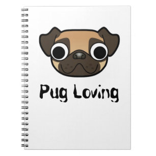 Mops-liebevolles Notizbuch Notizblock