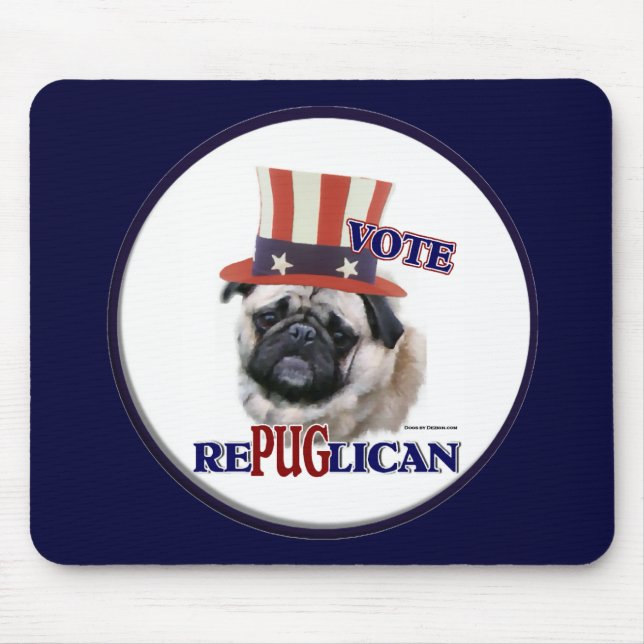 Mops Liebhaber Geschenke Mousepad (Vorne)