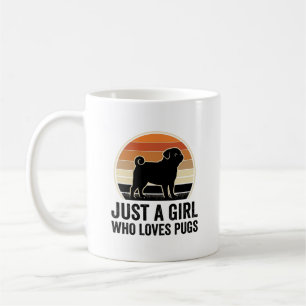 Mops-Liebhaber Vintage Nur ein Mädchen Hund Shirt  Kaffeetasse