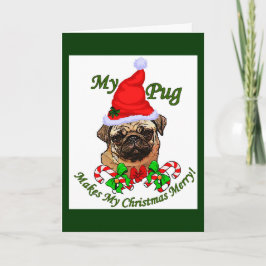 Mops Liebhaber Weihnachtsgeschenke Feiertagskarte