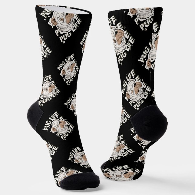 Mops Life Animal Dog Socken (Gewinkelt)