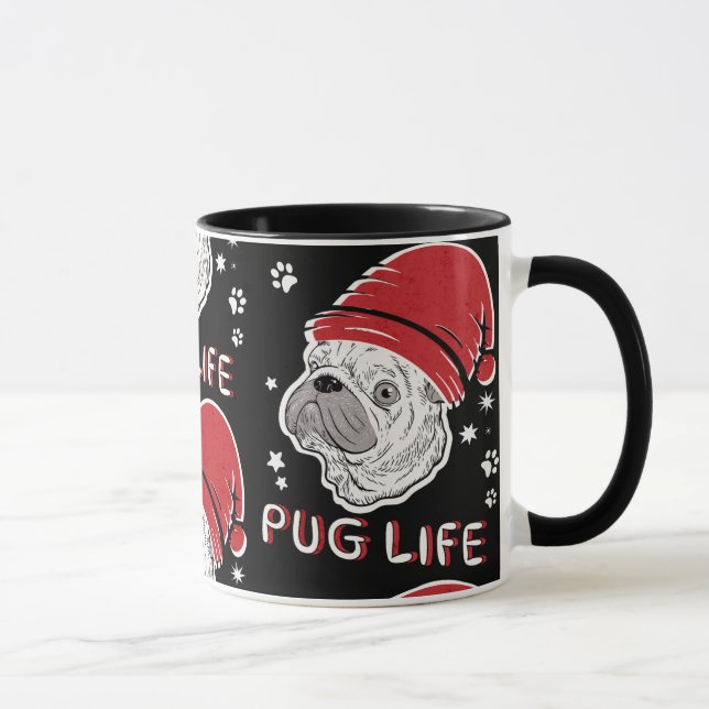 Mops Life Animal Weihnachten Tasse (Rechts)