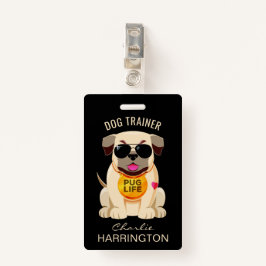 Mops Life benutzerdefinierte Text- und Farbtexte A Ausweis