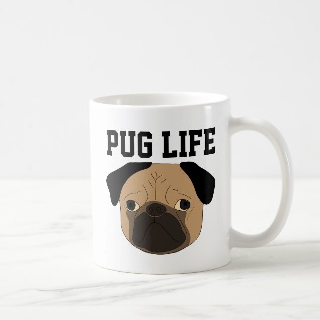 MOPS LIFE DOG KAFFEE TASSE (Rechts)