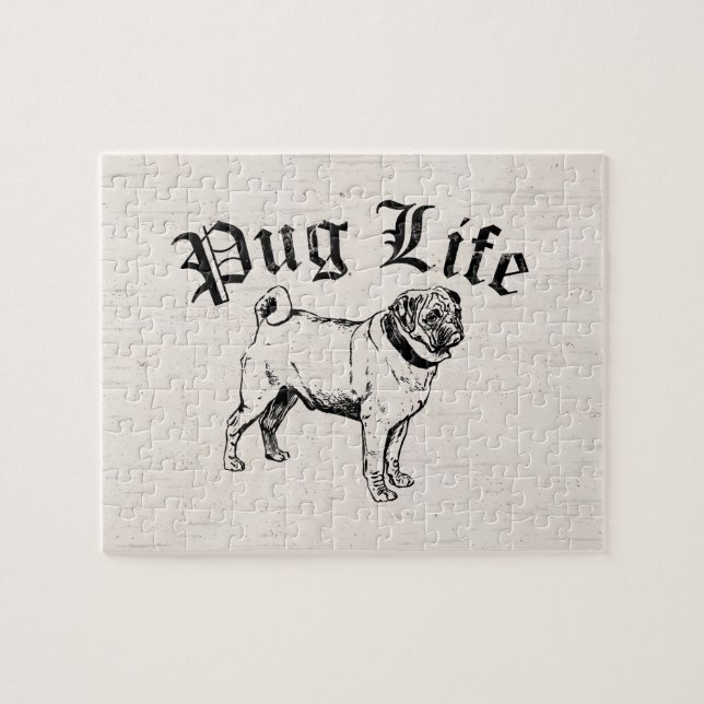 Mops Life Funny Dog Gangster (Horizontal)