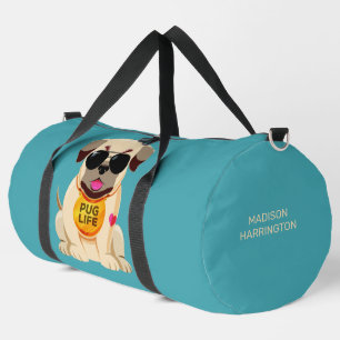 Mops Life individuelle Name & Farbe Duffle Bag