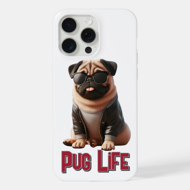 Mops Life Phone Case iPhone 15 Pro Max Hülle (Rückseite)